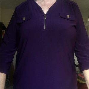 Eggplant PURPLE spandex top size XL